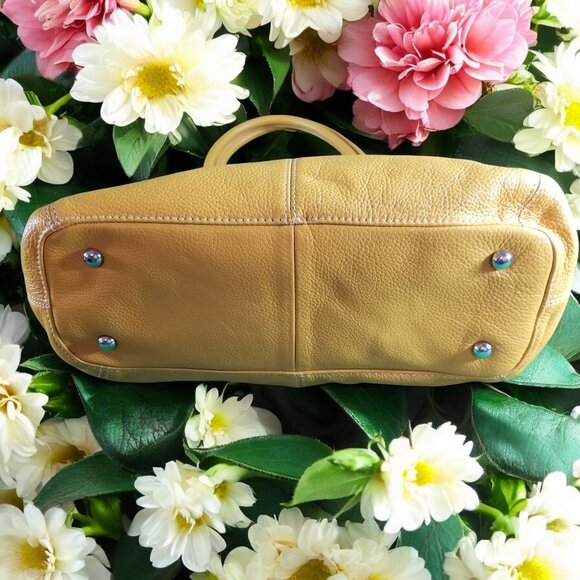 Tignanello Yellow Leather Purse Bag 12093 - Picture 7 of 9